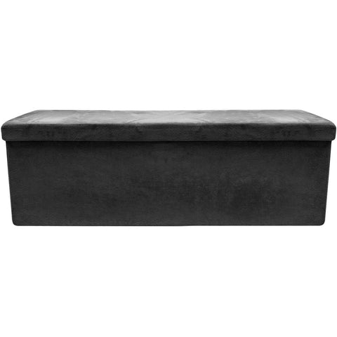 Faux Suede Storage Bench (Large)