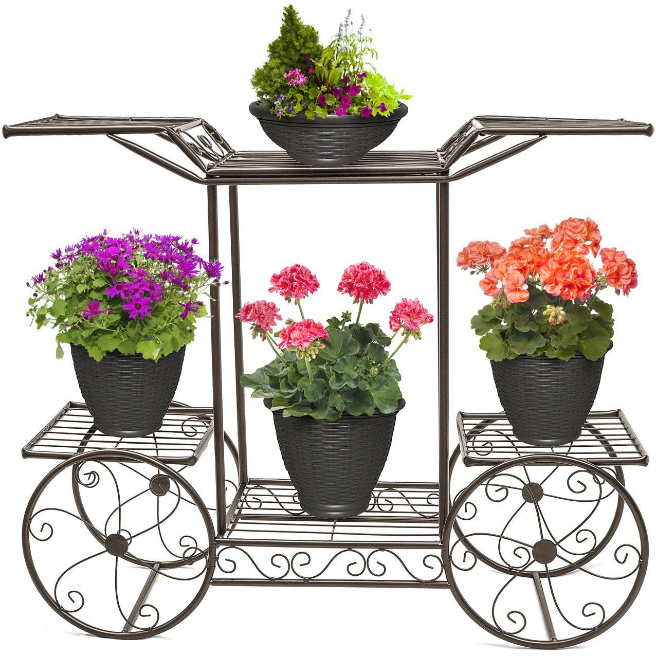plant pot holder with wheels Sorbus Garden Cart Stand