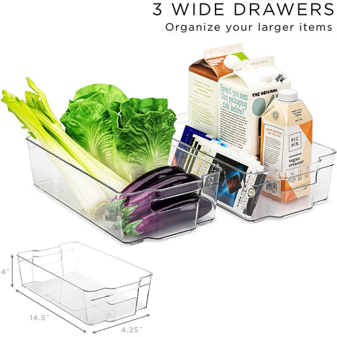 Plastic Container Bin Set (8 Pack)