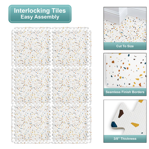 Wood Grain Floor Tiles Interlocking Mats