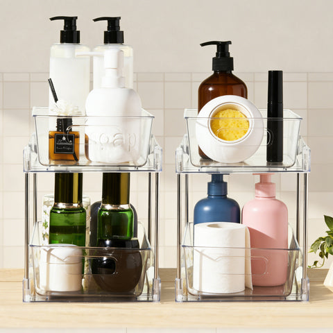 2-Tier Pull-Out Makeup Organizers