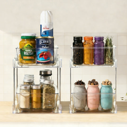2-Tier Pull-Out Kitchen Organizers