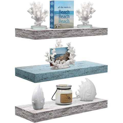 Coastal Rectangle Floating Shelves (3 Pack)