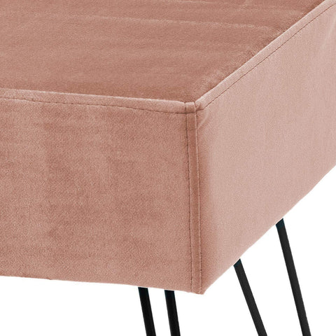 Velvet Footrest Stool (Square)