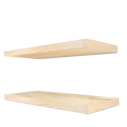 Solid Wood Floating Shelves (Set of 2, 24”)