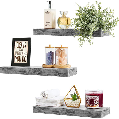 Rustic Rectangle Floating Shelves (3 Pack)