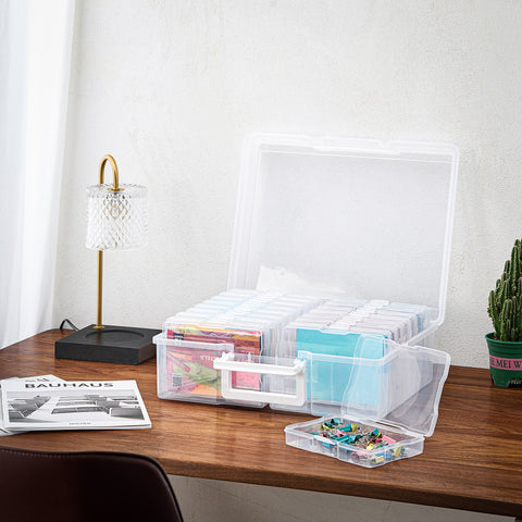 Clear Photograph Organizer Box with Cases