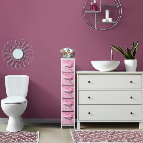 5 Drawer Narrow Storage Tower