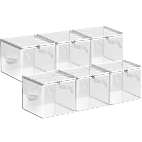 Clear Storage Cube with Zipper & Carry Handles - Sorbus Home