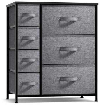 7 Drawer Dresser Chest, Marble Black/White 7 Drawer Dresser Chest, Marble Black/White