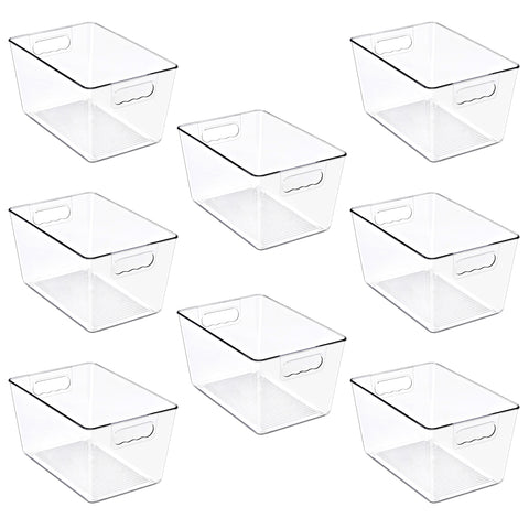 Clear Storage Bins with Handles