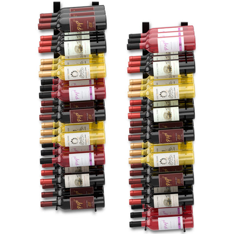 27-Bottle, Triple Row, Wall Mounted Wine Rack