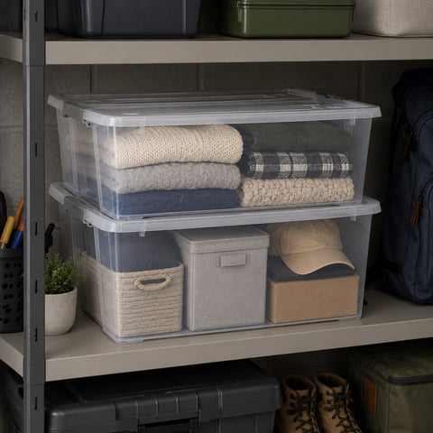 Underbed Bins with Lids (Set of 4)