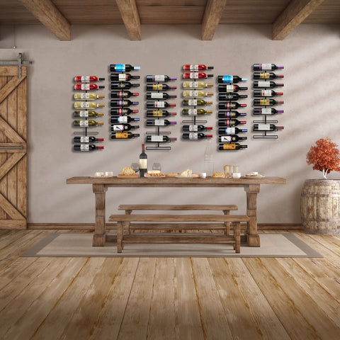 9 Bottle Wall Mounted Wine Rack