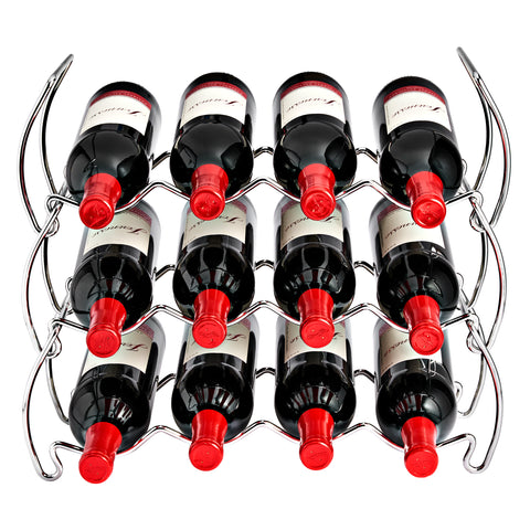 12 Bottle Metal Detachable Wine Rack (3 Tier)