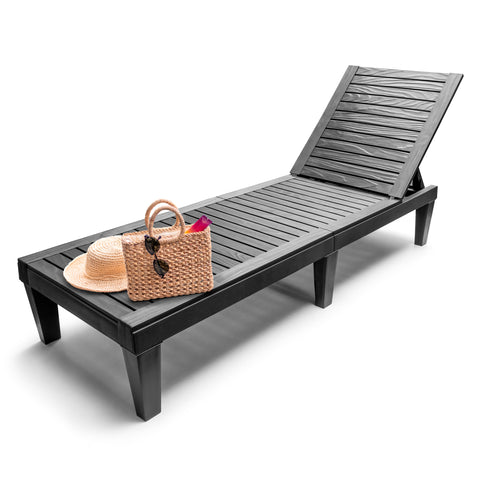 Adjustable Folding Outdoor Chaise Lounge Chair