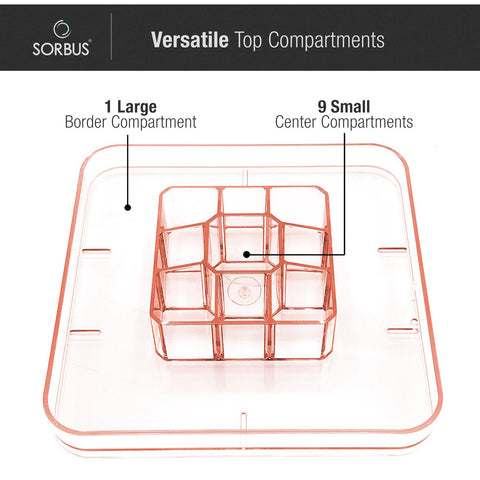 360Â° Makeup Organizer Carousel (3 Drawer)