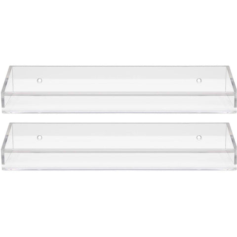 Acrylic Floating Storage Shelves (2 Pc)