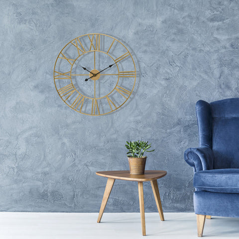 Golden Wall Clock Sorbus 