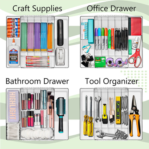 Expandable Kitchen Drawer Organizer & Utensil Tray