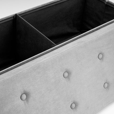 Faux Suede Storage Bench (Large)