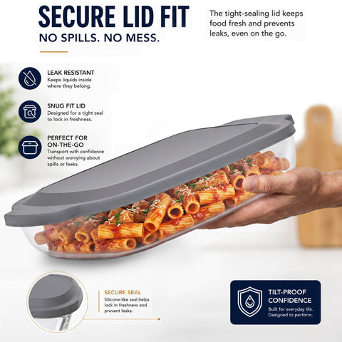 1-Pack Glass Baking Dish Set with Lid