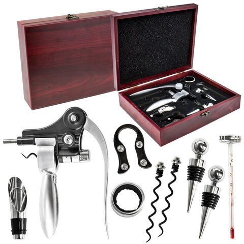 Deluxe Wine Corkscrew Tool Set (9 Pc)