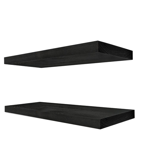 Solid Wood Floating Shelves (Set of 2, 24”)