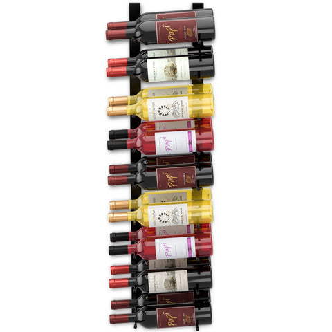 18-Bottle, Double Row, Wall Mounted Wine Rack