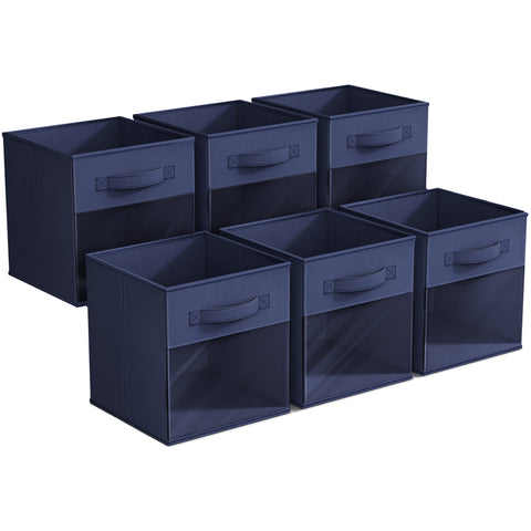 11" Storage Bin with Clear Window – 6 Pack