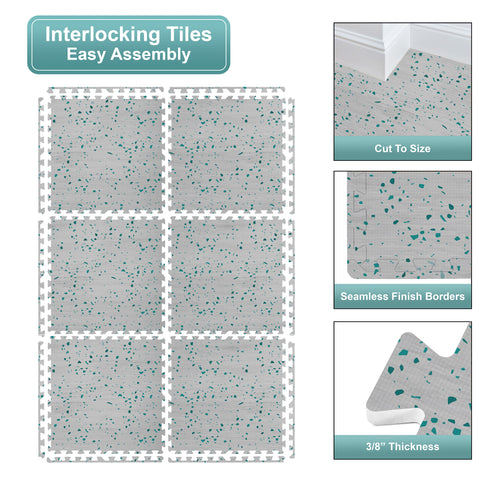 Floor Mat Interlocking Set (12 Pc) - Sorbus Home
