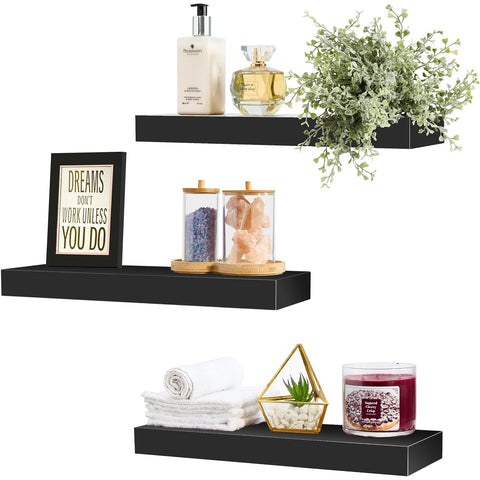 Rustic Rectangle Floating Shelves (3 Pack)