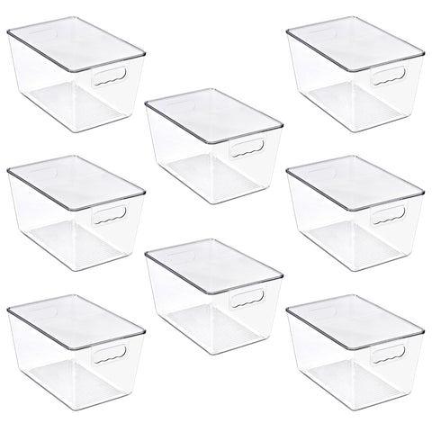Clear Storage Bins with Lids and Handles