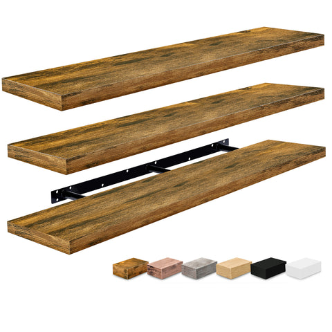 55-Inch Extra Long Floating Shelves (Set of 3)