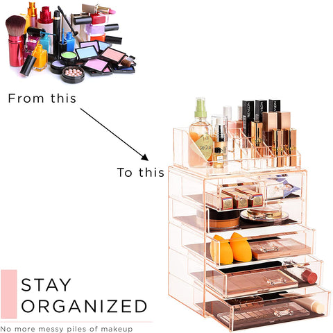 Makeup Organizer Set Tray (6 Drawer)