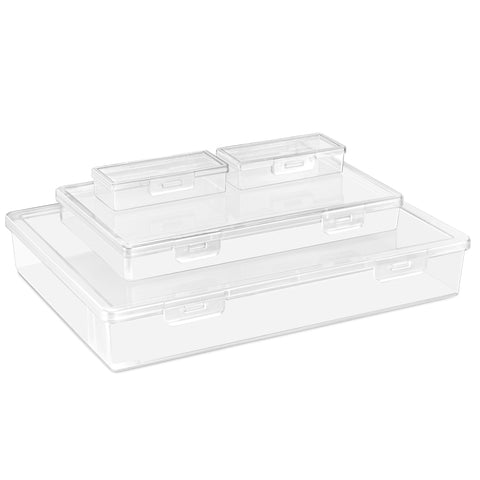 Flat Document & Paper Storage Box Set (4 Pc)