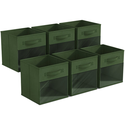 11" Storage Bin with Clear Window – 6 Pack
