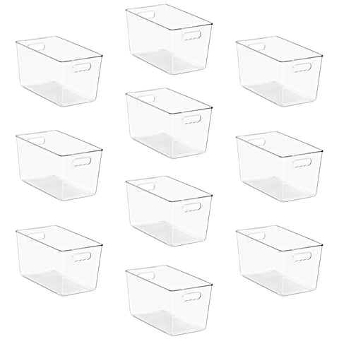 Clear Storage Bins with Handles