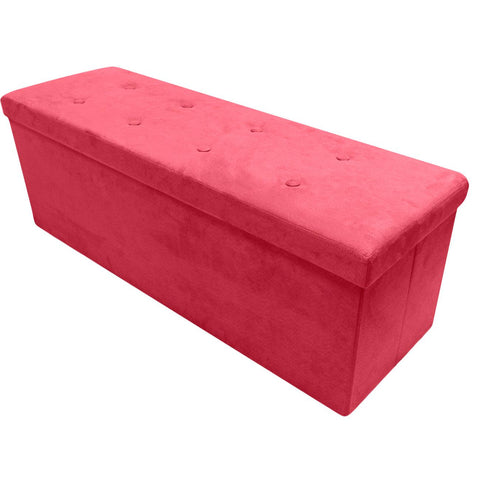 Faux Suede Storage Bench (Large)