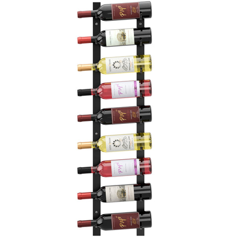 9-Tier, Single Row Wall Mounted Wine Rack