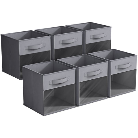 11" Storage Bin with Clear Window – 6 Pack