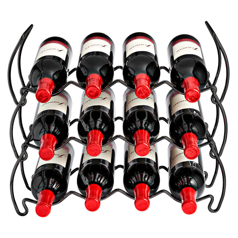 12 Bottle Metal Detachable Wine Rack (3 Tier)