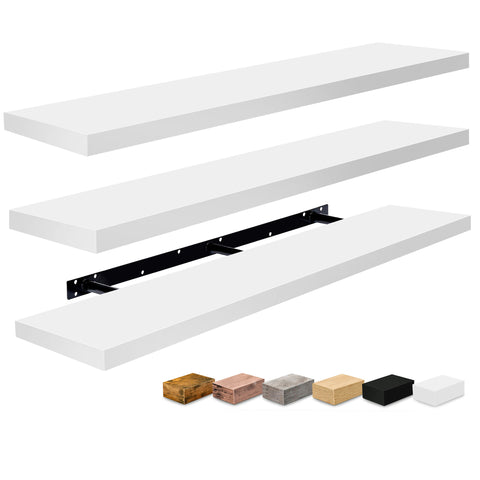 55-Inch Extra Long Floating Shelves (Set of 3)