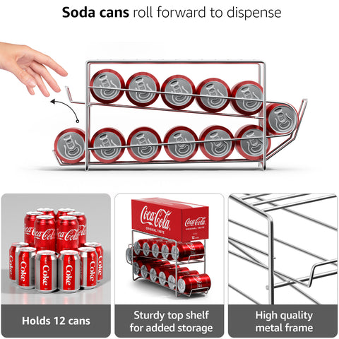 Soda Can Beverage Dispenser Rack (2 Pack)