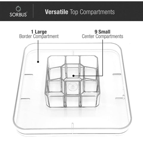 360Â° Makeup Organizer Carousel (3 Drawer)