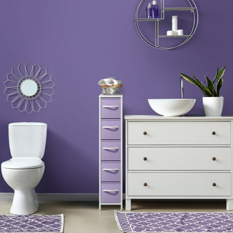 5 Drawer Narrow Storage Tower