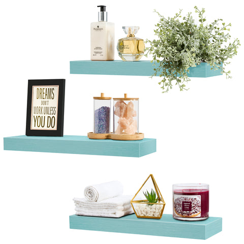 Rustic Rectangle Floating Shelves (3 Pack)