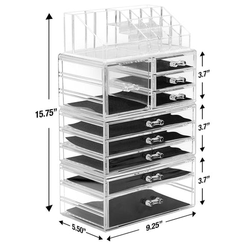 Makeup Organizer Case (9 Drawer 4Pc)