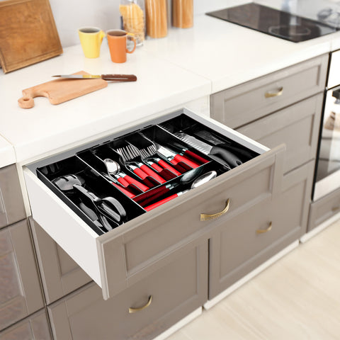 Expandable Kitchen Drawer Organizer & Utensil Tray