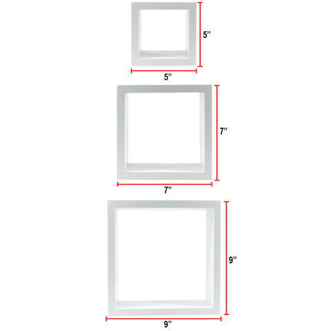 Square Floating Shelf (Set of 3)